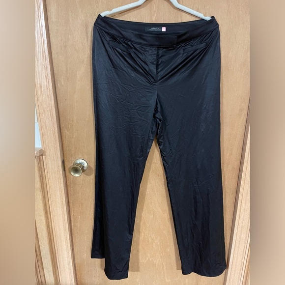 CITY UNLTD.-Wide leg , satin like black dress pants - Picture 2 of 4